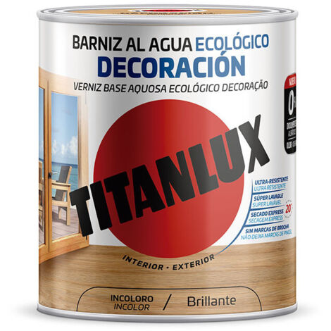 Vernis écologique à l'eau décoration brillante incolore 250ml titanlux m20100014