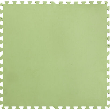 GRE – Lot de 9 dalles de protection de sol pour piscine 81 x 81 cm – Épaisseur 4,5 mm – En éthylène-acétate de vinyle (EVA) – Couleur verte