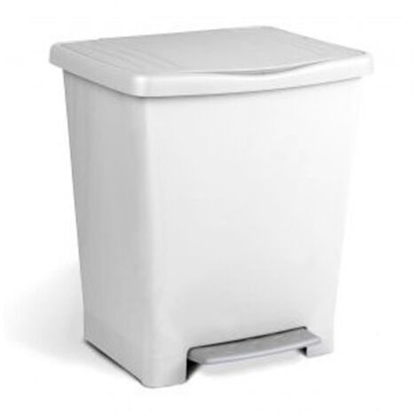 POUBELLE À PÉDALE BLANC MILENIUM - 23 L