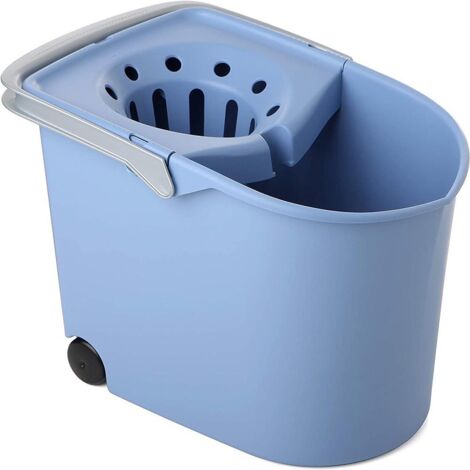 SEAU ESSOREUR AVEC ROUES BLEU (1/4)