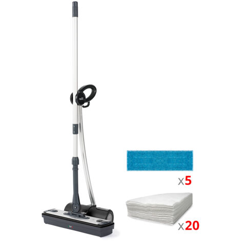Nettoyeur vapeur sans fil POLTI Moppy black premium, pour tout type de sol et surface, prêt en 10 s