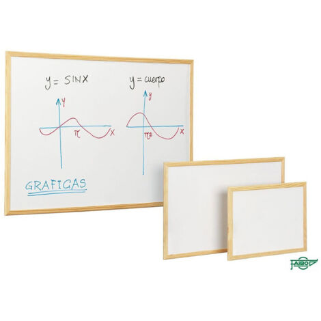 Tableau blanc 40x60cm avec cadre en bois – Panneau d'affichage pour marqueurs – Installation murale facile – Idéal bureaux et écoles