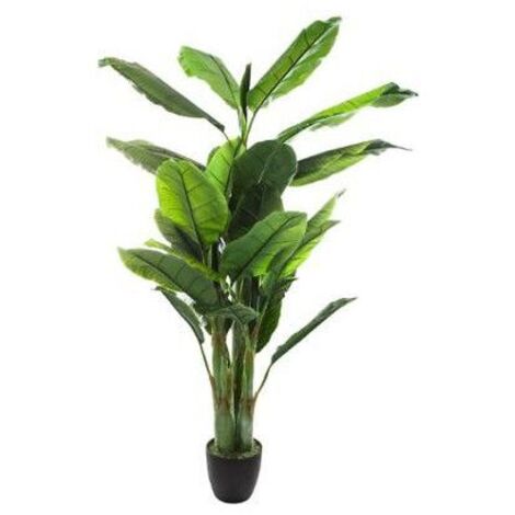 Atmosphera – Bananier artificiel en pot 170 cm – Feuilles en polyéthylène – Pot D 20 x H 17 cm – Décoration intérieure et extérieure