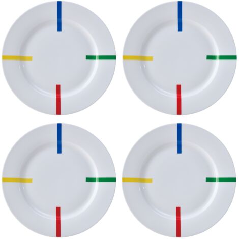 UNITED COLORS OF BENETTON - BE159 Lot de 4 assiettes en porcelaine PO (1/4)