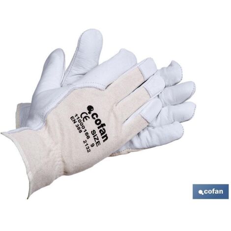 Gant en Cuir de Vachette Blister Dos Ouvert Taille 6