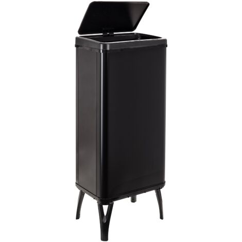WELL HOME MOBILIARIO & DECORACIÓN Poubelle intelligente avec ouverture automatique ou contact manuel de 60 l, 35,5 x 26 x 95,5 cm, couleur noire. (1/5)