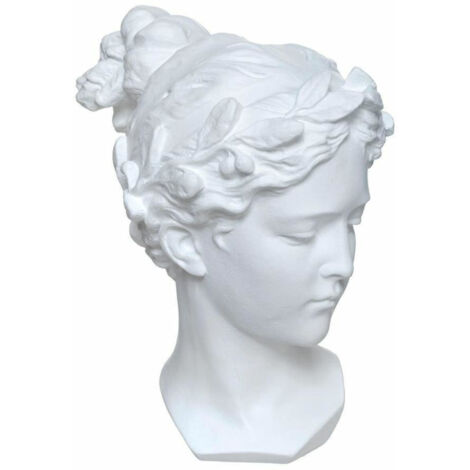 Atmosphera – Tête Vénus en polyrésine 26cm – Statue décorative façon marbre – Pour intérieur bucolique – Dimensions L. 22,5 x P. 16 cm