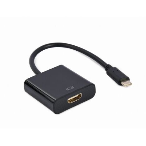 A-CM-HDMIF-03 Adaptateur USB-C CableXpert vers HDMI 1.4 M/F 15cm (Noir) (1/2)