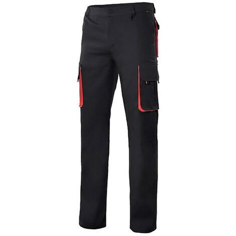Pantalon multipoches bicolore VELILLA Noir / Rouge 48 (1/3)