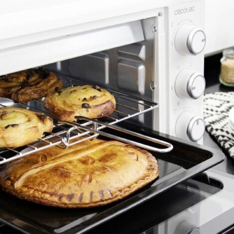 Cecotec – Mini four grill 26L – 1500W – Pierre à pizza incluse – Cuisson homogène par convection – Éclairage intérieur pour contrôle cuisson - 4Pizza