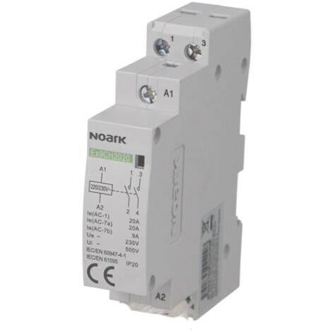 Contacteur modulaire 20A 2NO 230V Noark (1/2)