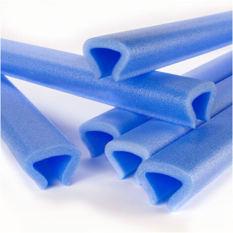 Coins en mousse U45 bleu 1m – Protection absorbante chocs pour emballages – Flexible et adaptable à toutes surfaces – Fun & Go
