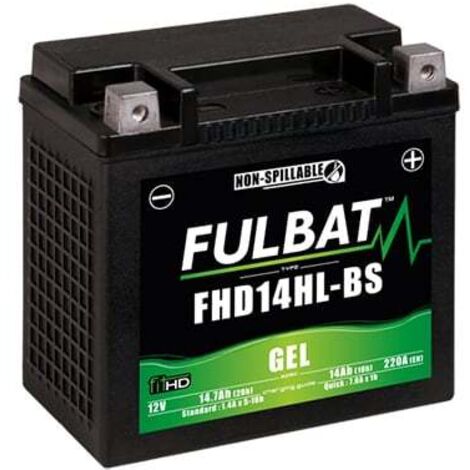 Fulbat – Batterie moto Gel 12V 14Ah – Technologie plomb étanche gel – Compatible Harley Davidson Sportster – Durée de vie prolongée