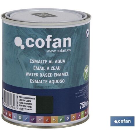 Émail à l'eau (750 ml) vert de Galice satiné