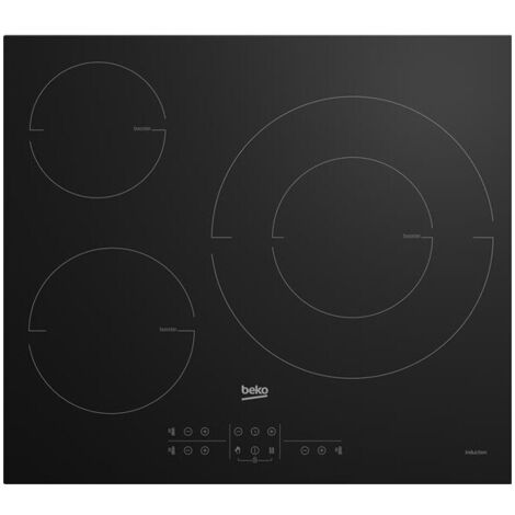 Beko – Plaque induction 3 zones 58cm – Puissance 7200W – Fonction Boost – Détection de casserole – Commande tactile