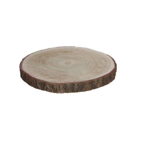 Socle décoratif en bois naturel 3 cm – Pour projets de décoration intérieure – Diamètre 28 à 32 cm – Élégance et authenticité – Mica Decorations (1/3)
