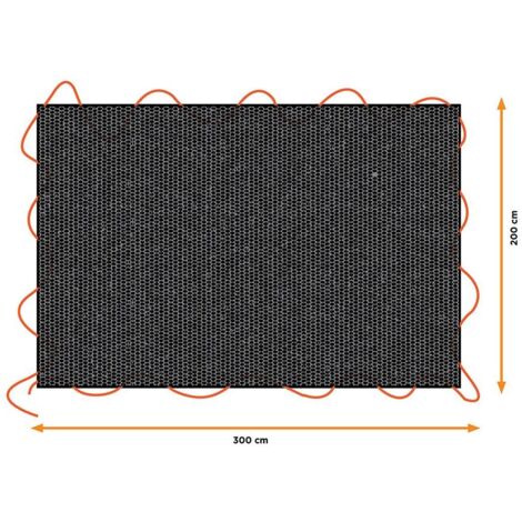 Bâche noire pour remorque, dimensions : 2x3m. black+decker (1/5)
