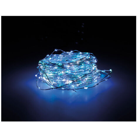 Guirlande Micro LED extra dense couleurs pastel clignotantes 900cm 567l câble argenté (1/3)