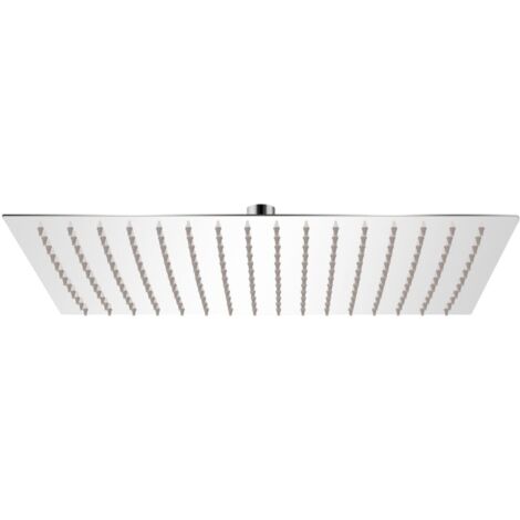 Vidaxl – Tête de douche rectangulaire 40x30 cm en acier inoxydable – 192 buses anti-calcaire – Articulation pivotante pour angle ajustable