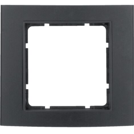 HAGER B3 CADRE 1 POSTE ALUMINIUM NOIR ANTHRACITE 10113005 (1/3)