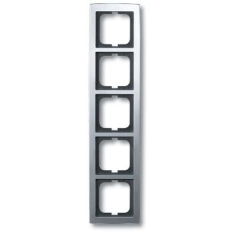 BUSCH-JAEGER 1725-80 PLAQUE QUINTUPLE, SOLO, CHROME OPALE (1/3)