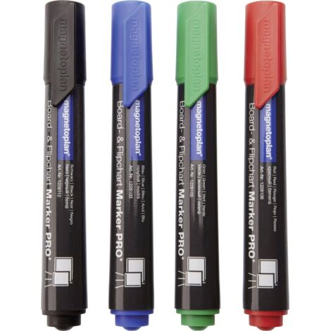 magnetoplan Pro+ 12281 Set de marqueurs pour tableau blanc noir, bleu, rouge, vert 4 pc(s) Q910952 (1/5)