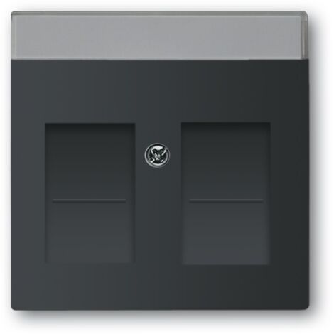 Plaque de finition busch-jaeger 4011395127346 sans vis noire (1/3)