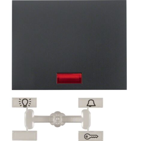 HAGER K1  TOUCHE AVEC LENTILLE POUR INTERRUPTEUR ANTHRACITE (1/3)