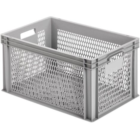 Alutec – Bac de rangement grillagé 75070 – Dimensions (l x H x P) 600 x 320 x 400 mm – Polypropylène – 1 pièce - GRIS 1 PC