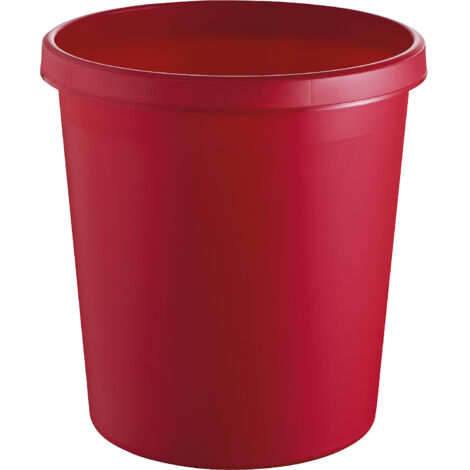 helit Papierkorb H6105825 18l rund Kunststoff rot
