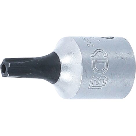 DOUILLE À EMBOUTS 6,3 MM (1/4'') PROFIL TS (POUR TORX PLUS) AVEC PERÇAGE TS20 BGS 2355-TS20 (1/3)