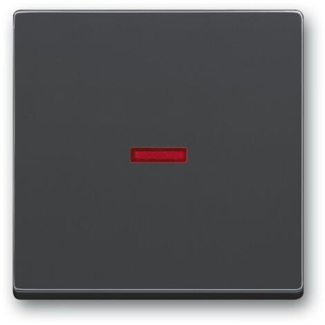 Busch-Jaeger Bascule avec petite calotte rouge pour interrupteur/bouton-poussoir, 1 compartiment anthracite - plateforme 63 (1789-81), 2CKA001751A2928 (1/4)