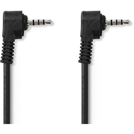 Cable audio video 35 mm male 35 mm male nickele 100 m rond pvc noir (1/3)