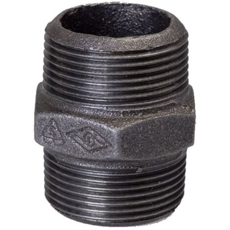 Raccord fileté à alésage égal 6/4"" noir N8, NR 38, NR 280 OPAL (1/4)