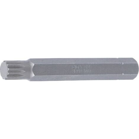 BGS Embout longueur 75 mm 10 mm (3/8") denture multiple intérieure (pour XZN) M10 (1/2)