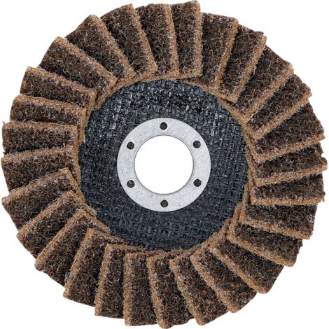 BGS Disque abrasif en éventail Vlies Ø 125 mm Granulométrie 80 - 74472 (1/4)