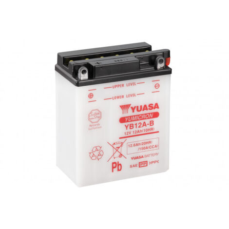 Yuasa – Batterie moto 12V 12.6Ah 150A – Plomb Calcium – Pour démarrage moto, quad et scooter – Entretien avec technologie avancée