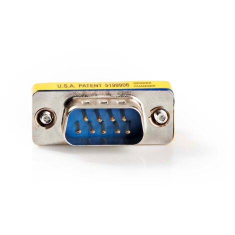 Adaptateur serie adaptateur d sub 9 broches male d sub 9 broches male nickele metal boite (1/5)