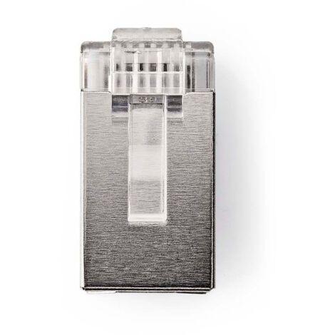 Rj45 plug male stranded stp cat6 straight gold plated 10 pcs pvc transparent boite 8 (1/3)