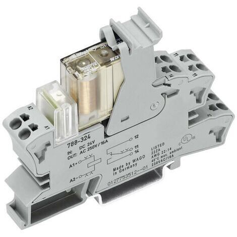 WAGO 788-355 Module relais Tension nominale: 24 V/DC Courant de commutation (max.): 16 A 1 NO (T) 1 pc(s) S78396 (1/2)