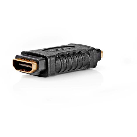 Hdmi adapter hdmi female hdmi female gold plated straight abs black 1 pc boite 38747 (1/5)