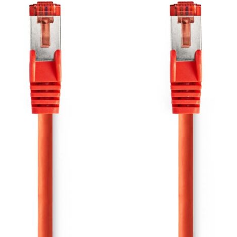 CCGL85221RD20 Câble réseau CAT6 , RJ45 Male , RJ45 Male , S/FTP , 2.00 m , Rond , LSZH , Rouge , Label (1/2)