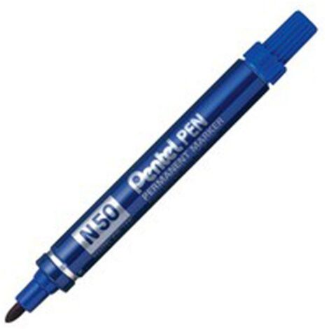 Pentel N 50 marqueur indélébile Pointe ogive Bleu 12 pièce(s)
