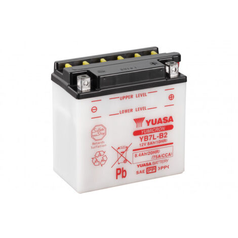 Batterie moto YUASA YB7L-B2 12V 8.4ah 75A (1/2)