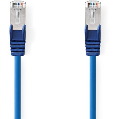 CCGL85121BU20 Câble réseau CAT5e , SF/UTP , RJ45 Male , RJ45 Male , 2.00 m , Rond , PVC , Bleu , Label (1/2)