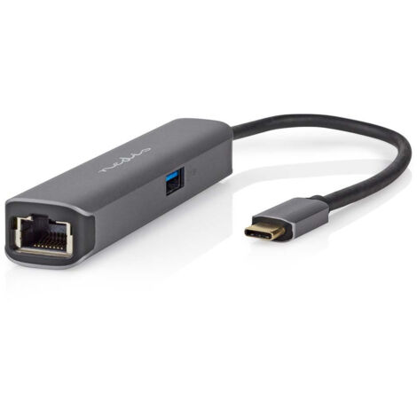 CCBW64220AT02 Adaptateur Multi-Ports USB USB 3.2 Gen 1 USB-C Mâle RJ45 Femelle / Sortie HDMI / USB-A Femelle / USB-C Femelle 5 Gbps 0.20 m Rond Plaqué or PVC Anthracite Boîte (1/5)