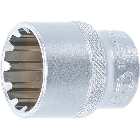 BGS Douille Gear Lock entraînement carré intérieur 12,5 mm (1/2") SW 24 mm - 10224 (1/3)