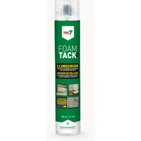 Mousse polyuréthane expansive 750ml 670009227 – Collage intérieur et extérieur – Très faible post-expansion – Résistance thermique de -50°C à +90°C – Pour panneaux d’isolations – Tec7