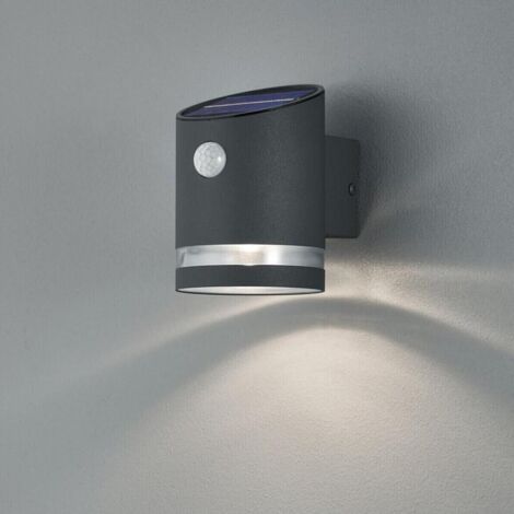 Luminaires de jardin, Applique de jardin solaire moderne métal Salta Anthracite en Metal, TRIO