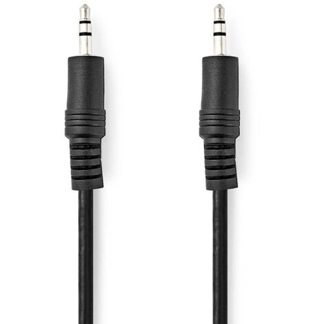 Cable audio stereo 35 mm hane 35 mm hane nickelplaterad 100 m rond svart label (1/3)
